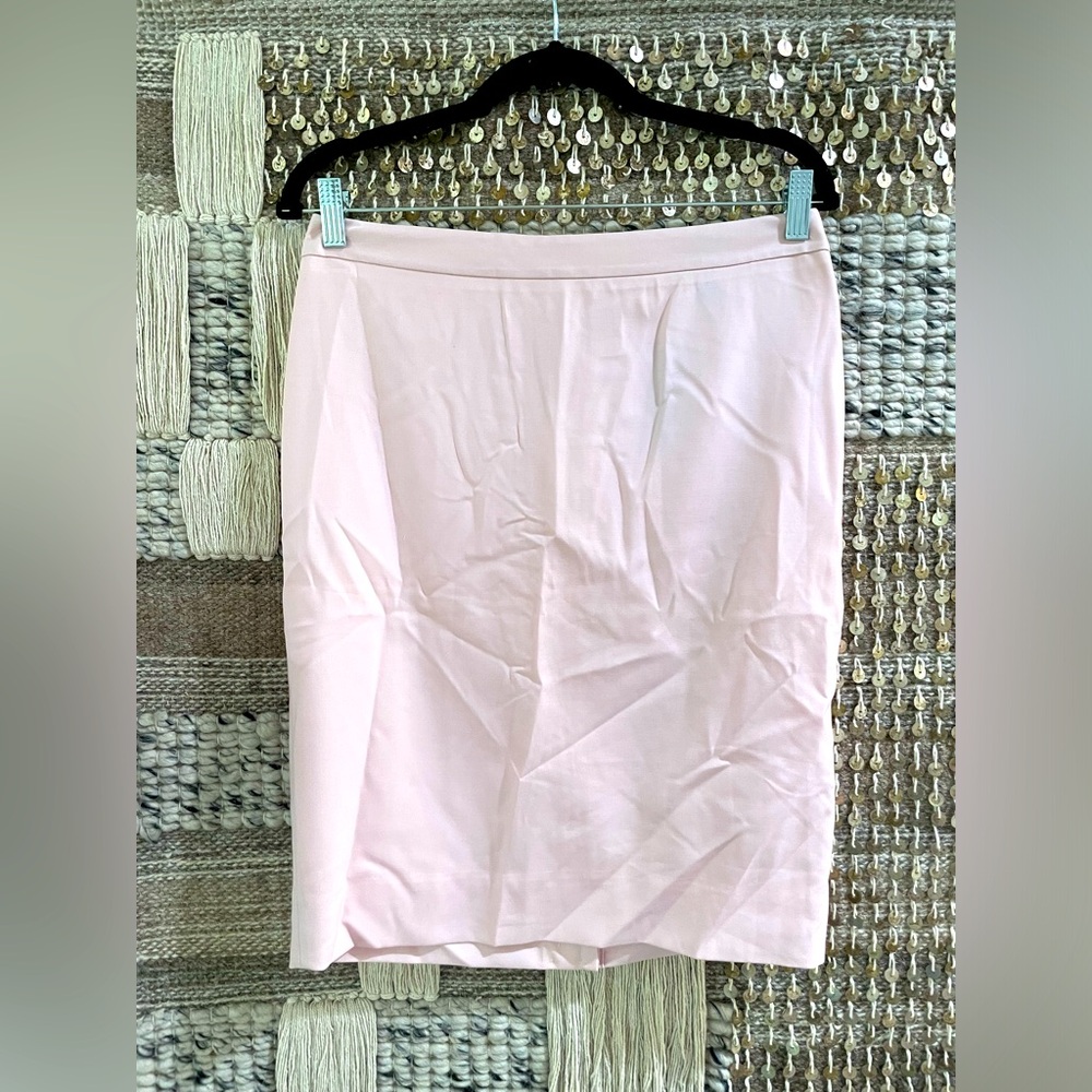 💗 NWT J Crew light blush pink wool pencil skirt sz 4
